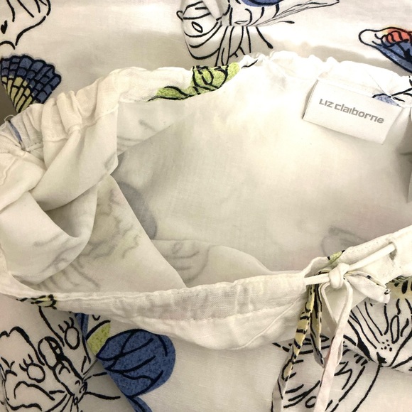 Liz Claiborne White Linen Skirt with Butterfly Print - Picture 9 of 13